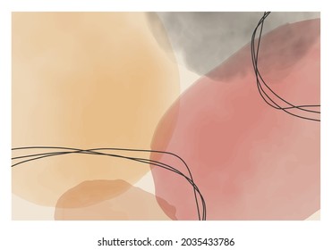 Trendy abstract creative minimalist artistic hand painted composition