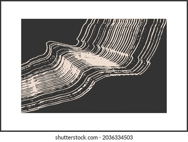 Trendy abstract creative minimalist artistic hand drawn line art composition