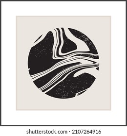 Trendy abstract creative minimalist artistic hand drawn composition