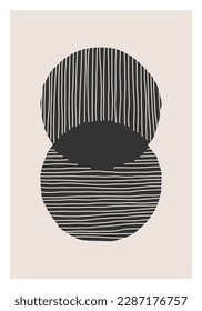 Trendy abstract creative minimalist artistic hand drawn composition
