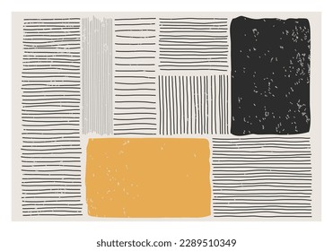 Trendy abstract creative minimalist artistic hand drawn composition