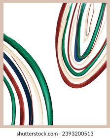 Trendy abstract creative minimalist artistic hand painted composition ideal for wall decoration, as postcard or brochure design, vector illustration