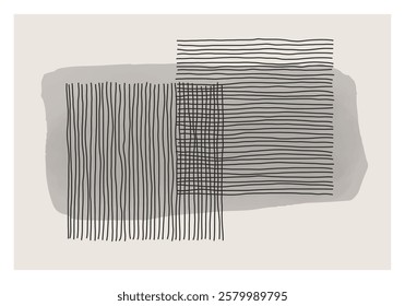 Trendy abstract creative minimalist artistic hand painted composition