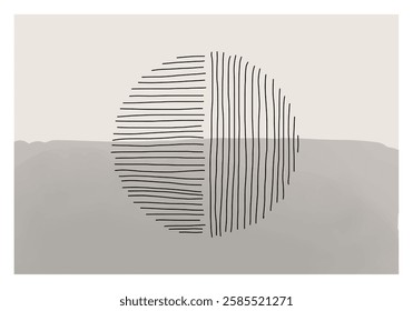 Trendy abstract creative minimalist artistic hand painted composition