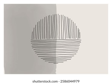 Trendy abstract creative minimalist artistic hand painted composition