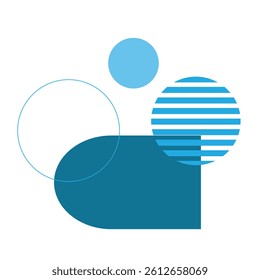 Trendy abstract design of geometric shapes, patterns, circles. modern abstract with vector elements
