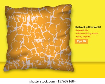 Trendy Abstract Design for Pillow Printing Production with Realistic Mock up