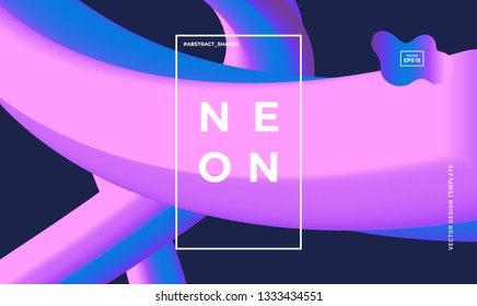 Trendy abstract design template with 3d flow shapes. Dynamic gradient composition. Applicable for landing pages, covers, brochures, flyers, presentations, banners. Vector illustration. Eps10