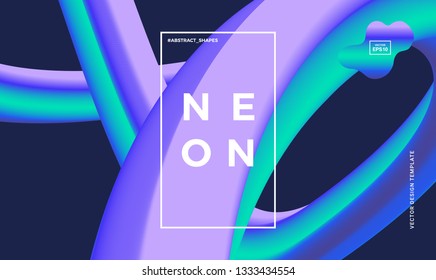 Trendy abstract design template with 3d flow shapes. Dynamic gradient composition. Applicable for landing pages, covers, brochures, flyers, presentations, banners. Vector illustration. Eps10