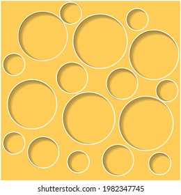 Trendy abstract design template with circles on light background. Geometric background. Vector pattern. Abstract futuristic design. Trendy vector style.