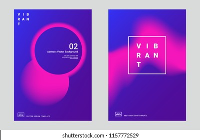 Trendy abstract design templates with bright color vibrant gradient shapes. Applicable for covers, placards, posters, flyers, presentations and banners. Vector illustration. Eps10