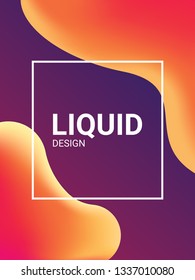 trendy abstract design templates with fluid and liquid shapes. Bright geometric mesh gradient elements. Applicable for banners, covers, logos, social posts, presentations. Vector illustration. Eps10