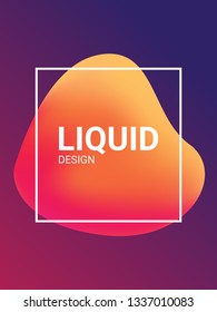 trendy abstract design templates with fluid and liquid shapes. Bright geometric mesh gradient elements. Applicable for banners, covers, logos, social posts, presentations. Vector illustration. Eps10