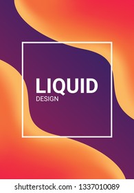 trendy abstract design templates with fluid and liquid shapes. Bright geometric mesh gradient elements. Applicable for banners, covers, logos, social posts, presentations. Vector illustration. Eps10