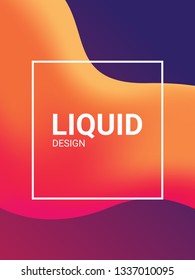 trendy abstract design templates with fluid and liquid shapes. Bright geometric mesh gradient elements. Applicable for banners, covers, logos, social posts, presentations. Vector illustration. Eps10
