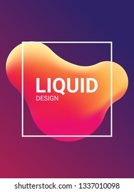 trendy abstract design templates with fluid and liquid shapes. Bright geometric mesh gradient elements. Applicable for banners, covers, logos, social posts, presentations. Vector illustration. Eps10