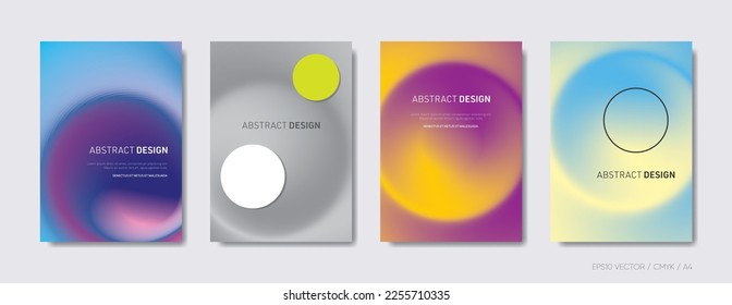 Conjunto de portada de portada de diseño abstracto de moda