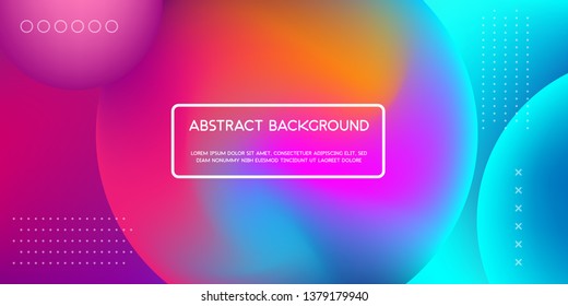 Trendy Abstract Design. Vector illustration of abstract gradient liquid shape. fluid neon color for web landing page, poster, banner template