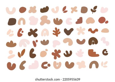 Trendy abstract elements in boho style.Modern hand drawn minimal abstract form.
