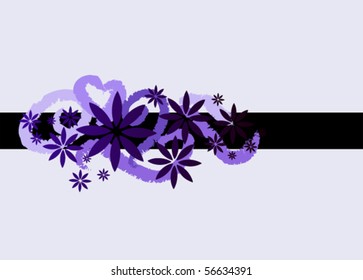 A trendy abstract flower banner or background.