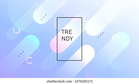 Trendy abstract fluid geometric background, colorful dynamic wallpaper, futuristic vector shapes