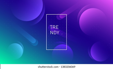 Trendy abstract fluid geometric background, colorful memphis dynamic wallpaper, futuristic vector shapes