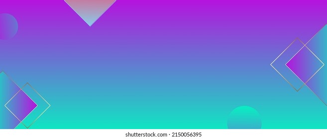 Trendy abstract frame with geometry in a minimalistic style. On a gradient background. Pastel gentle colors and geometric shapes. Vector illustration.