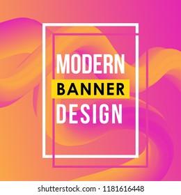 Trendy abstract geometric background with multicolored flow, ball and linear shapes