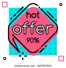 Venta de moda de burbujas geométricas abstractas de moda. Nueva llegada, gran venta y oferta especial. El viernes negro hasta. Gran descuento. Estilo de diseño de afiches retro de carteles de carteles Vivid. Colores y formas vintage en el estilo memphis