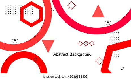 Trendy abstract geometric shapes background 