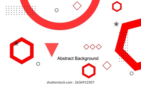 Trendy abstract geometric shapes background 
