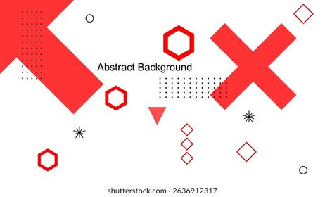 Trendy abstract geometric shapes background 