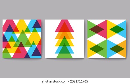 Trendy abstract geometric templates elements. Modern art graphics triangle, Suitable for prints, Social media posts, banners and web design etc. Vector illustration backgrounds EPS.10