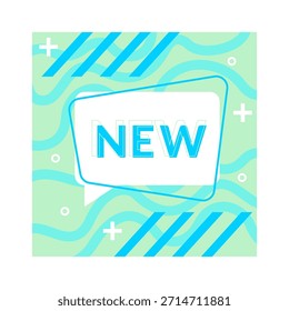 Trendy Abstract Geometric Vector Bubbles. Vivid Banner in Retro Poster Design Style. Vintage Colors and Shapes in Memphis Style