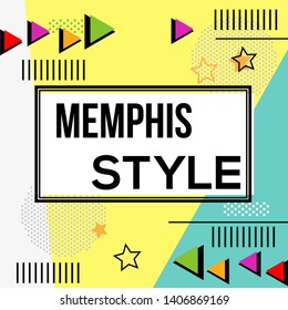Trendy Abstract Geometric Vector Memphis Style Template