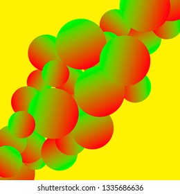 Trendy abstract gradient vector with spheres of different size.