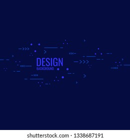 Trendy abstract graphic. Geometric shapes on a dark background. Vector illustration