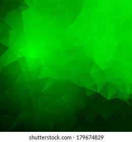 Trendy abstract green frame with triangles (vector eps 10)