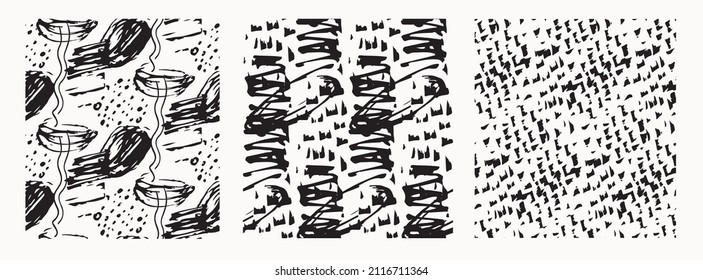 Trendy abstract hand drawn doodle pattern background. Trendy template design elements.