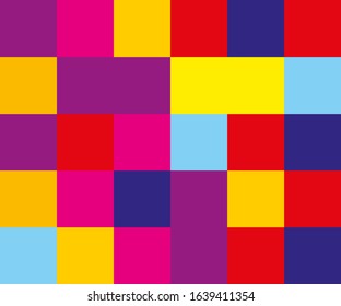 Trendy abstract icon with colorful squares for pap