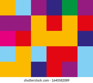 Trendy abstract icon with colorful squares for pap