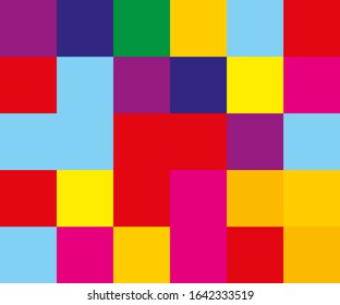 Trendy abstract icon with colorful squares for pap