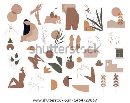Trendy Abstract Icon Set. Huge Fashion Collection.