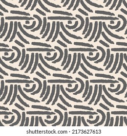 trendy abstract line lines textured seamless pattern, doodle 