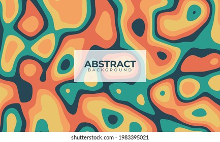 Trendy abstract liquid background template with papercut out effect style