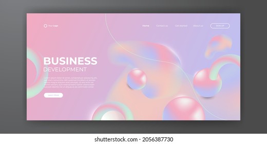 Trendy abstract liquid background for your landing page design. Minimal background for for website designs