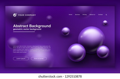 Trendy abstract liquid fluid background for your landing page design. Minimal background for website designs. Trendy purple gradient background. EPS10 vector background.