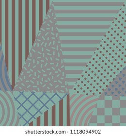 Trendy abstract memphis punchy pastel background