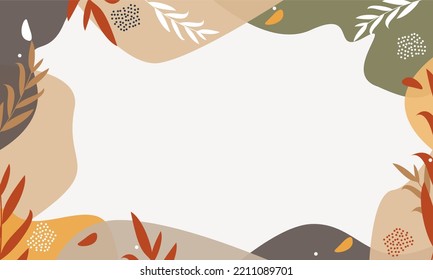 Trendy abstract minimalist organic shapes background  Aesthetic cute background  Hand drawn abstract shapes background 