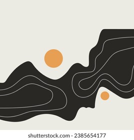 Trendy abstrakte minimalistische Vektordesign